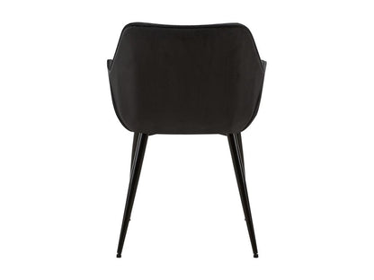 Lot de 2 chaises avec accoudoirs - Tissu - Noir - Maisonpuretop 78136PNYN