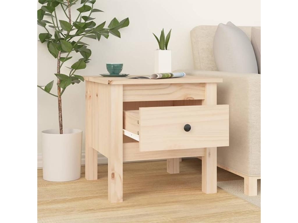 Table d'appoint 40x40x39 cm Bois massif de pin 99583WIAM