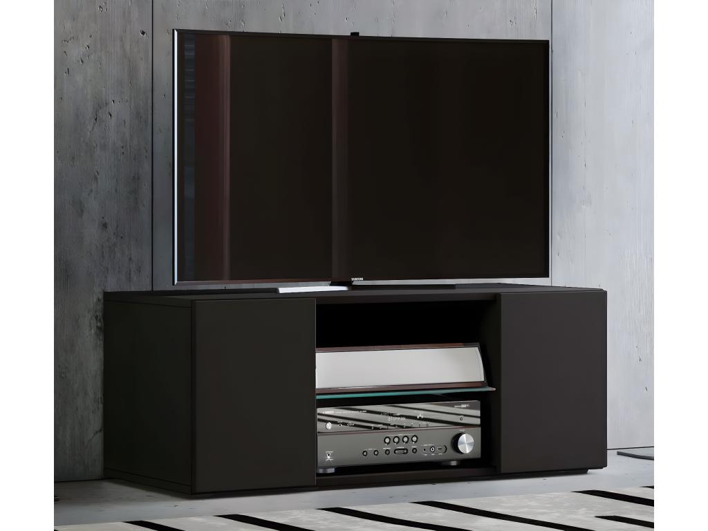 Maisonpuretop Bois Meuble TV Lowboard Meuble TV Table Console Table TV Lowina Noir - 95 00046CNQC