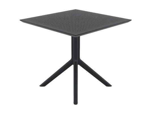 Table d'appoint de jardin - Maisonpuretop - Plastique - 80x80cm - Noir - Sky 38145FDRV