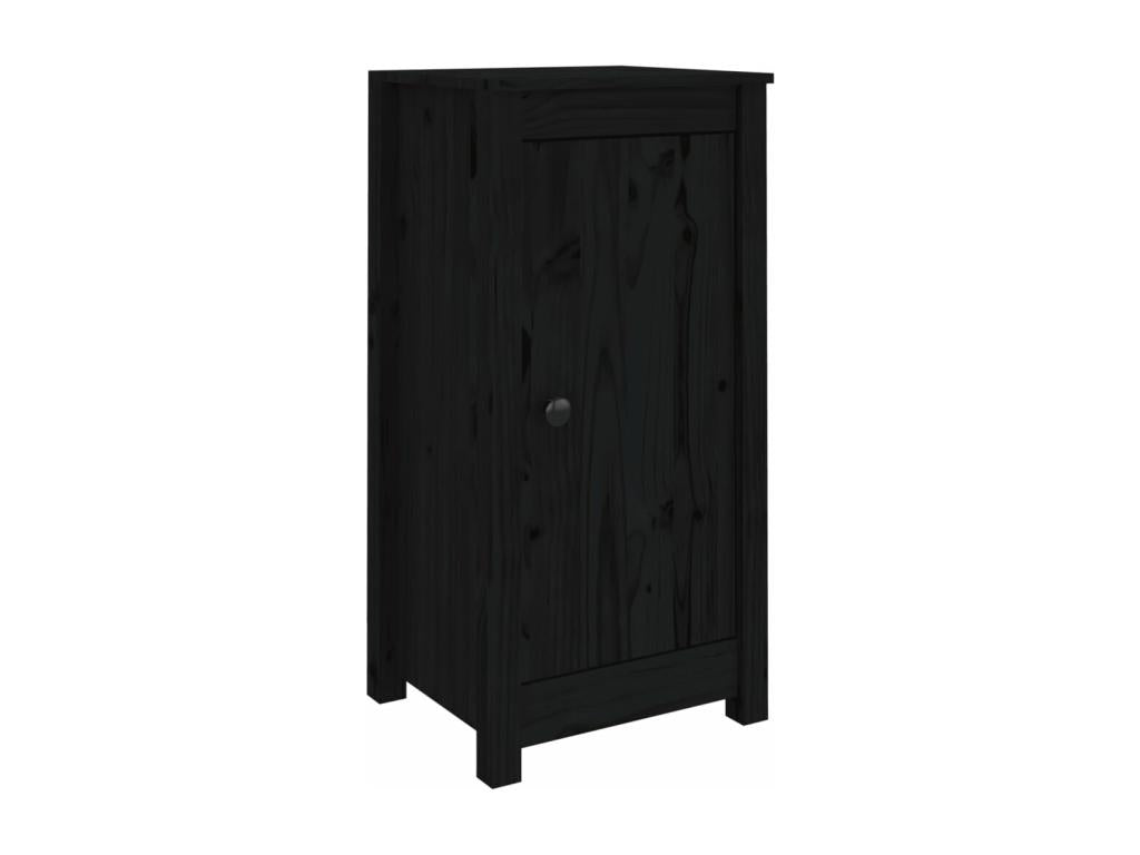 Buffets 2 pcs noir 39x35x80 cm bois massif de pin 67922JIAX