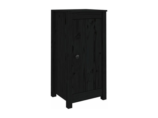 Buffets 2 pcs noir 39x35x80 cm bois massif de pin 67922JIAX