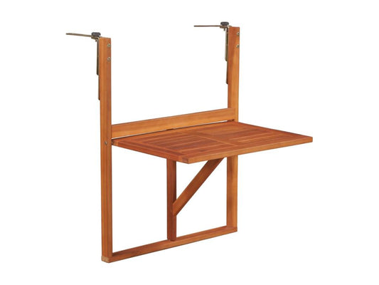 Table suspendue de balcon 64,5x44x80 cm Bois d'Maisonpuretop massif 85199WVOH