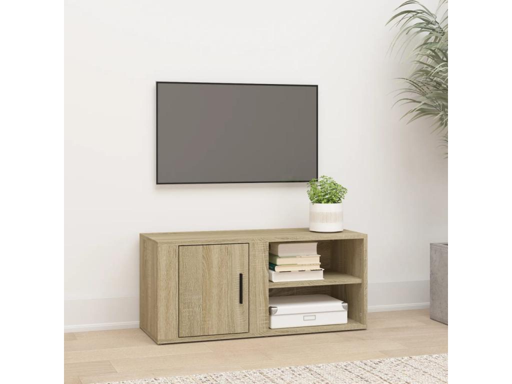 Meubles TV Chêne Maisonpuretop 80x31,5x36 cm Bois d'ingénierie 15894XPLT