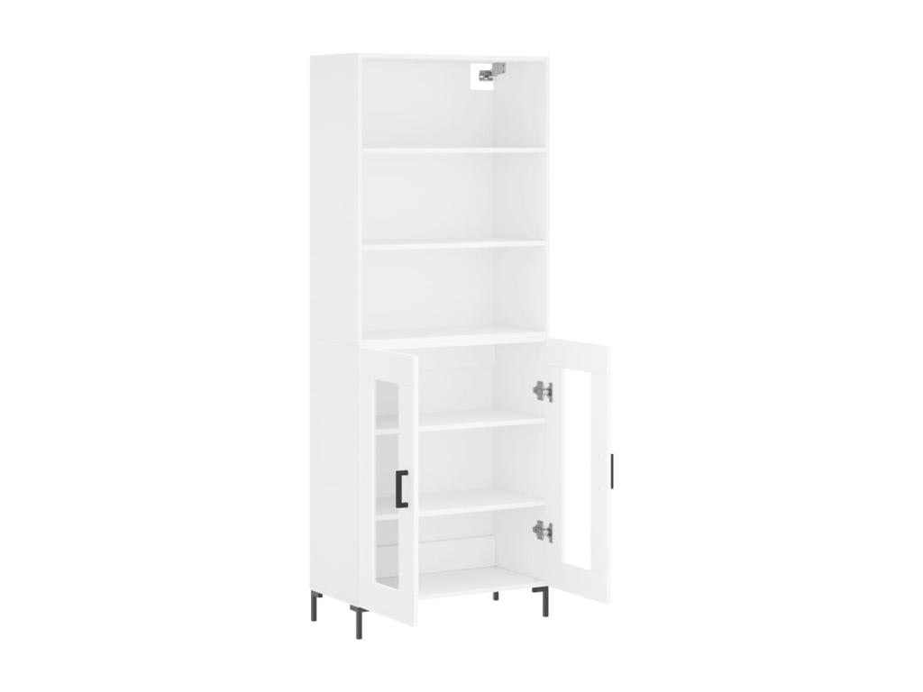 Buffet haut Blanc 69,5x34x180 cm Bois d'ingénierie 44174DIRD