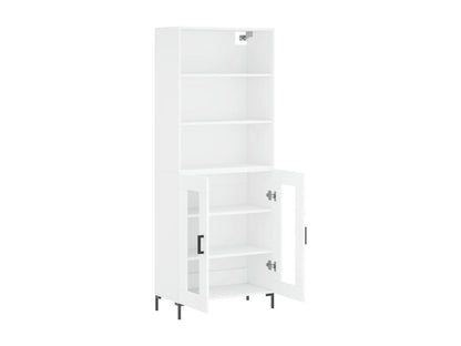Buffet haut Blanc 69,5x34x180 cm Bois d'ingénierie 44174DIRD