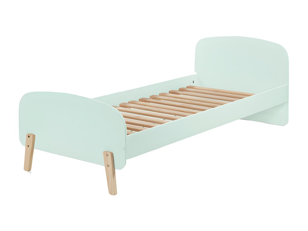 Pack - Lit Enfant Chevet / Coffre Artvivrestore 90x200cm Vert Menthe 95862GWBH