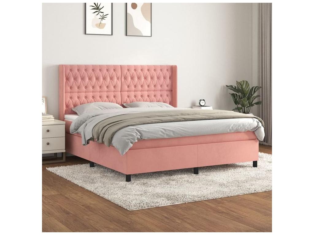Sommier à Artvivrestore de lit avec matelas Rose 180x200 Velours 65159GDVS