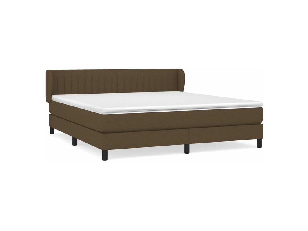 Sommier à Maisonpuretop de lit avec matelas Marron foncé 160x200 79398OOXF
