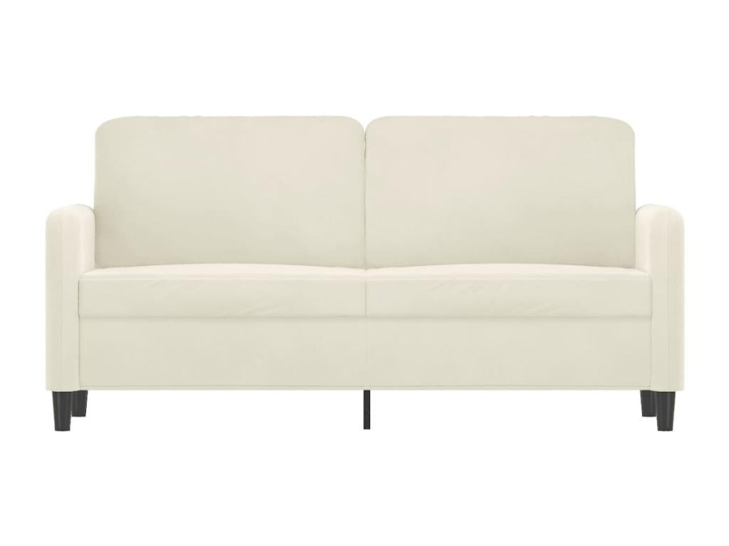 Canapé à 2 places Crème 140 cm Velours 31699AGRJ