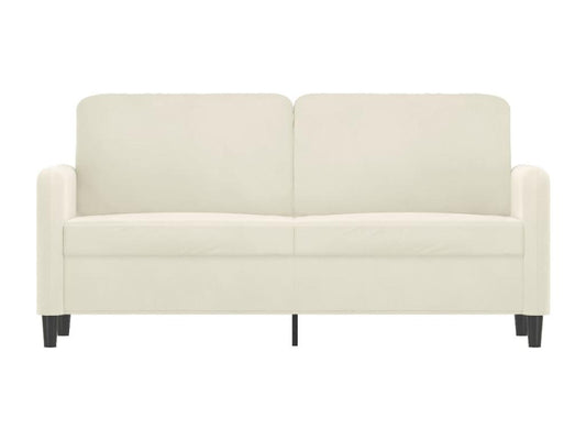 Canapé à 2 places Crème 140 cm Velours 31699AGRJ