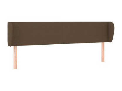 Tête de lit avec oreilles Marron foncé 163x23x78/88 cm Tissu 11703USOT