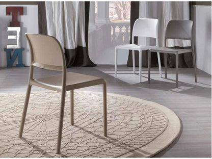 Chaise empilable design Maisonpuretop - Lot de 4-Couleur Marron 91463OLEF