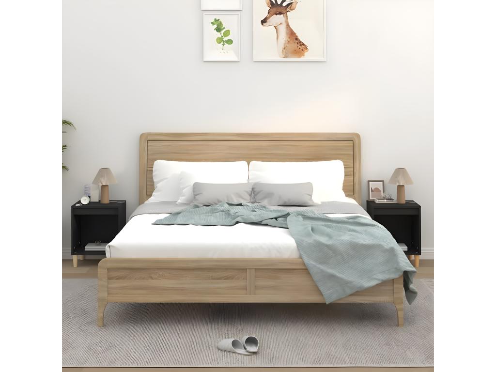 Tables de chevet 2 pièces Noir 40x35x50 cm 09556KLXU