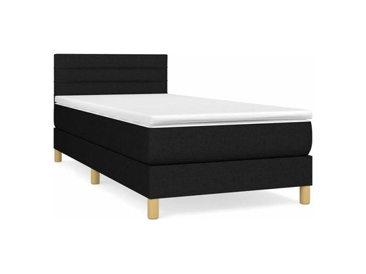 Sommier à Artvivrestore de lit avec matelas Noir 100x200 Tissu 87350EFUT