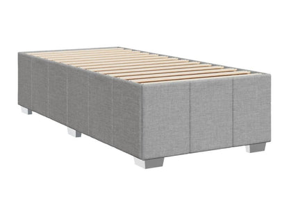 Sommier à Maisonpuretop de lit avec matelas Gris clair 90x200 cm Tissu 42745HUKA