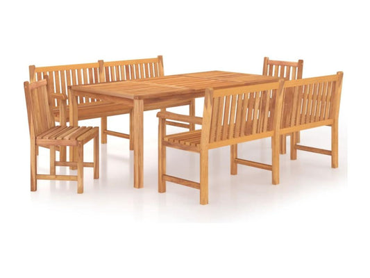 Ensemble à manger de jardin 5pcs Bois de teck massif 00977IXKR