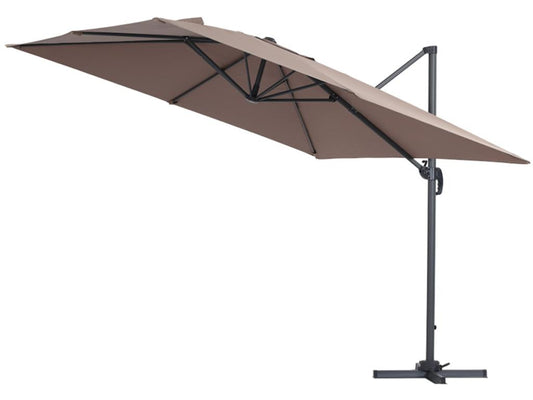 Parasol de jardin déporté Alu Sun 3 - Carré - 3x3 m - Maisonpuretop - Dalles incluses 54512IJYG