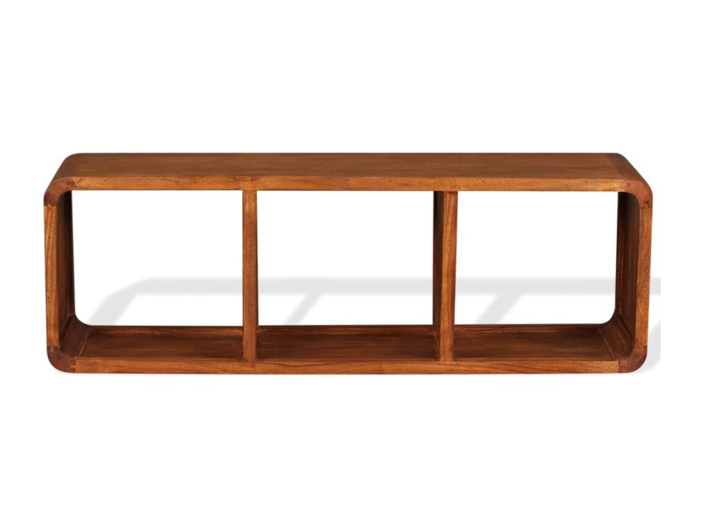 Meuble TV Bois massif avec finition miel 120x30x40 cm 46309GVXL