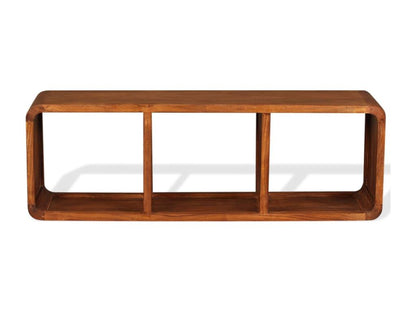 Meuble TV Bois massif avec finition miel 120x30x40 cm 46309GVXL