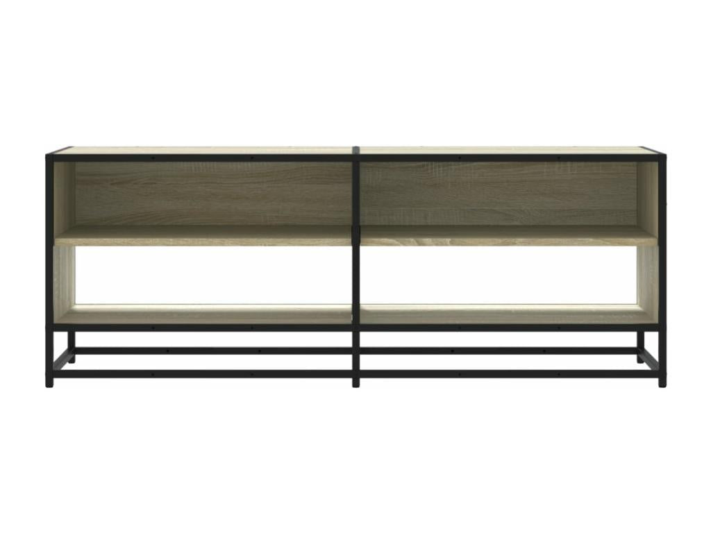 Meuble TV chêne Artvivrestore 120.5x40x46cm bois d'ingénierie et métal 62811ZBLB