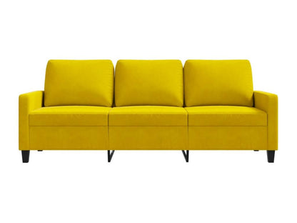 Canapé à 3 places Jaune 180 cm Velours 04933QQUB