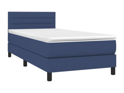 Sommier tapissier avec matelas et LED Bleu 80x200cm Tissu 59953UPJK