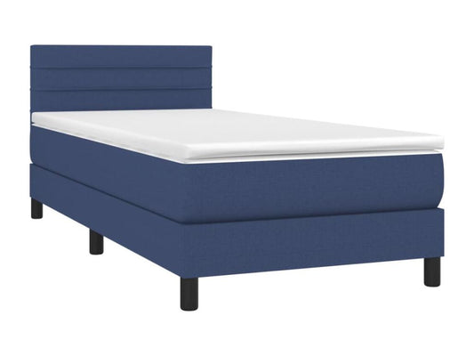 Sommier tapissier avec matelas et LED Bleu 80x200cm Tissu 59953UPJK