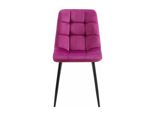 chaise salle à manger - Velours / Métal noir mat - Violet - Maisonpuretop 15292YPZT