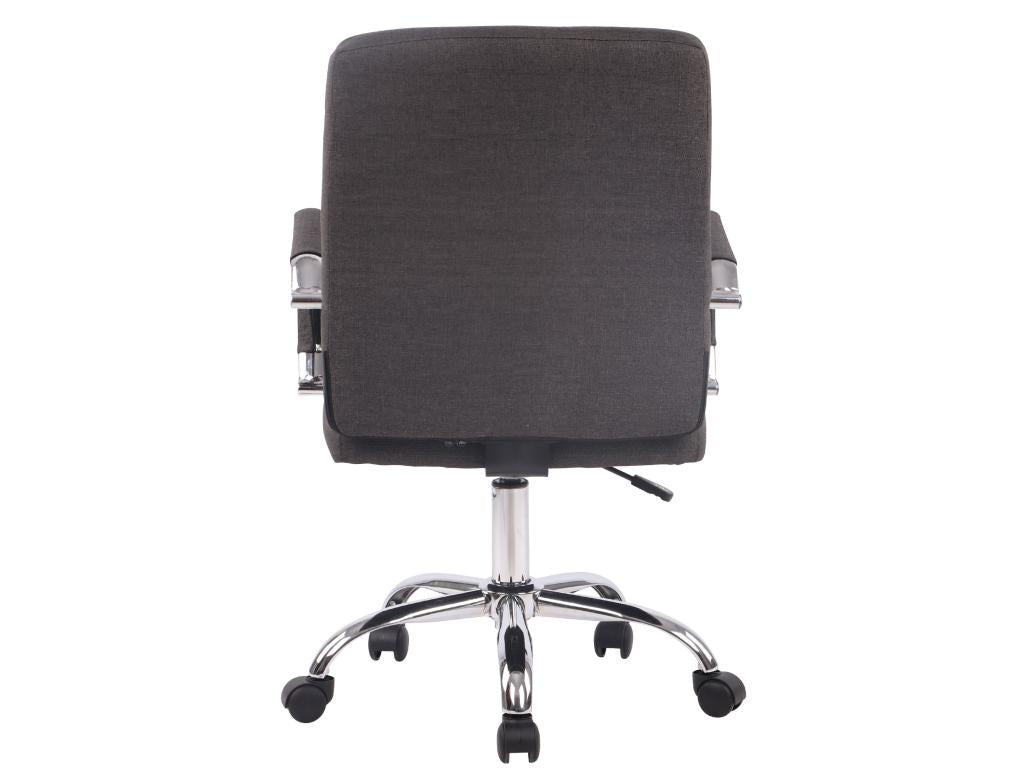 Chaise de bureau - Tissu / Métal chromé - Gris foncé - Maisonpuretop 46702KSUI