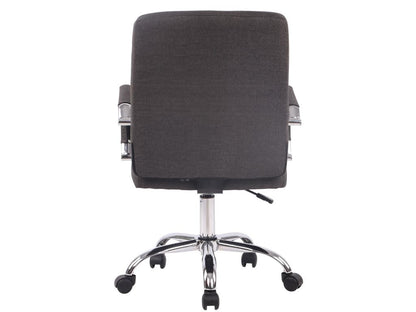 Chaise de bureau - Tissu / Métal chromé - Gris foncé - Maisonpuretop 46702KSUI