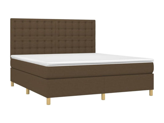 Lit à sommier tapissier avec matelas Marron foncé 180x200 cm 94738DVCU