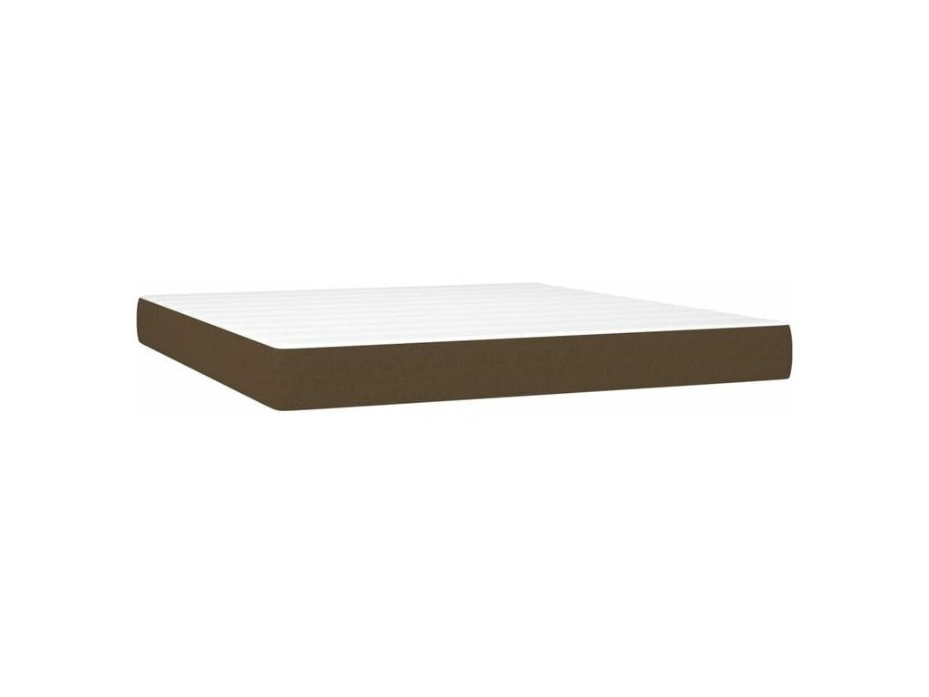 Sommier à Maisonpuretop de lit avec matelas Marron foncé 160x200 79398OOXF