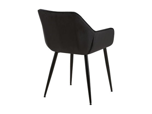 Lot de 2 chaises avec accoudoirs - Tissu - Noir - Maisonpuretop 78136PNYN