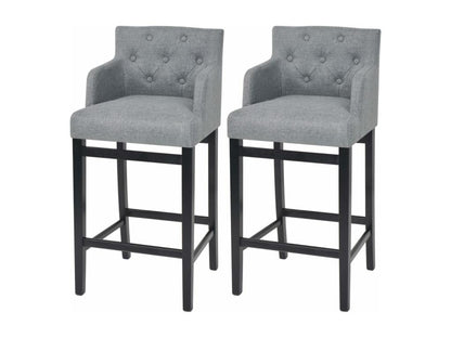 Tabourets de bar lot de 2 gris clair tissu 83924GSWQ