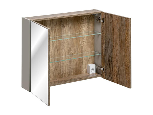 Armoires De Toilette Artvivrestore FE MC80 2D 80x17x65 Gris 06644PWKD