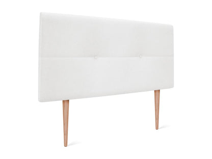 Maisonpuretop Tête de lit en tissu Maisonpuretop avec Boutons 105x105cm avec pieds Lits 105 - Blanc 52536XXDU