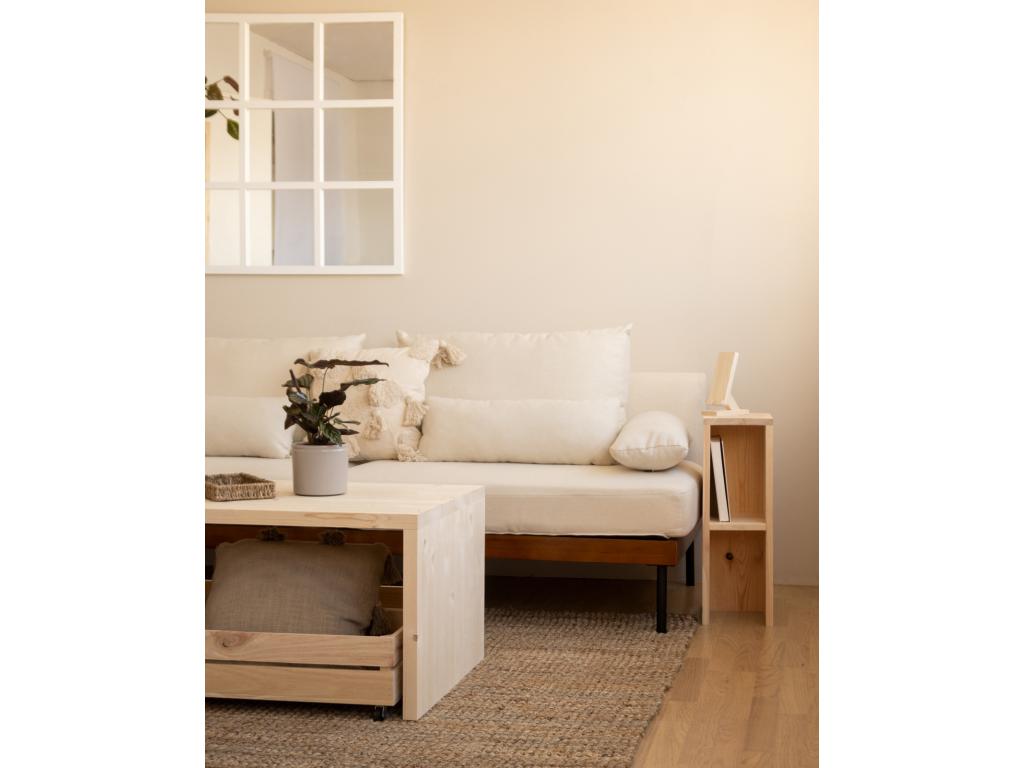 Ensemble 2 tables de chevet en bois de sapin naturel 20x60cm - Artvivrestore 47011BCBD