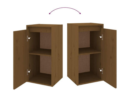 Meubles TV 2 pcs Marron miel Bois massif de pin 09381MAKM