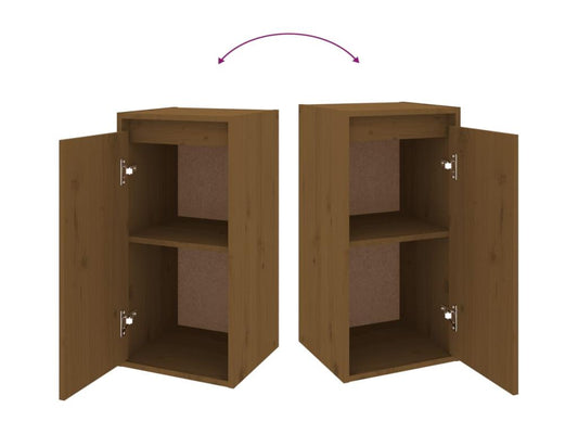 Meubles TV 2 pcs Marron miel Bois massif de pin 09381MAKM