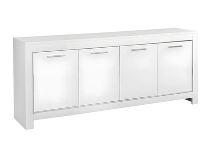 Maisonpuretop - Buffet 4 Portes L207cm Laqué Blanc Brillant 95145XJJP