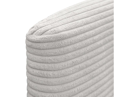 Artvivrestore Tête de Lit Velours Côtelé Uni 135x115 avec Pieds de Lit 120/135/140 - Blanc Os 13450TPNK
