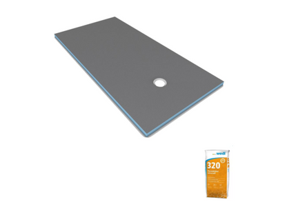 Receveur de douche à carreler 120x90 Maisonpuretop Primo rectangle écoulement excentré colle 320 69137WHDF