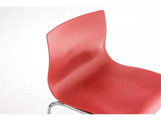 Lot de 2 Tabouret de bar - Plastique / Métal - Rouge - Hover 13392LQFT