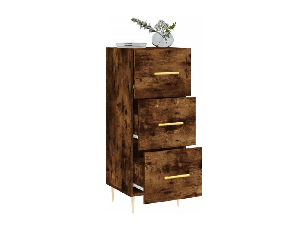 Buffet Chêne fumé 34,5x34x90 cm Bois d'ingénierie 80350THNZ