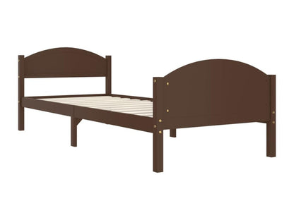 Cadre de lit sans matelas marron foncé pin massif 100x200 cm 75454GLLM