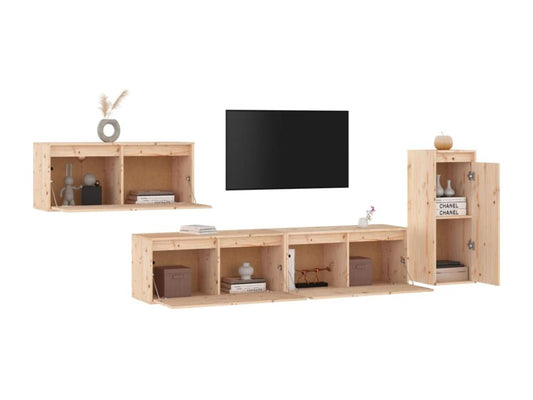 Meubles TV 4 pcs Bois massif de pin 13458THDJ
