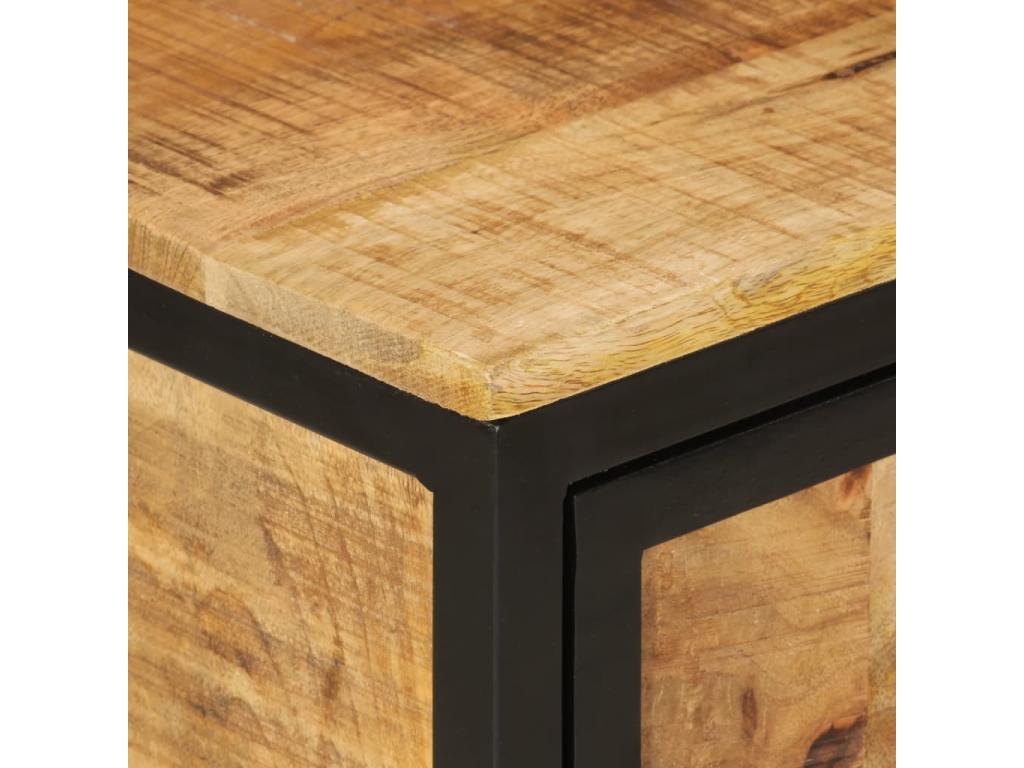 Armoire de salle de bain 40x30x60 bois massif manguier et fer 81995AMKK