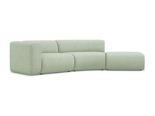 Canapé modulable 4 places droit en tissu texturé - vert clair - Maisonpuretop 10727QVZU