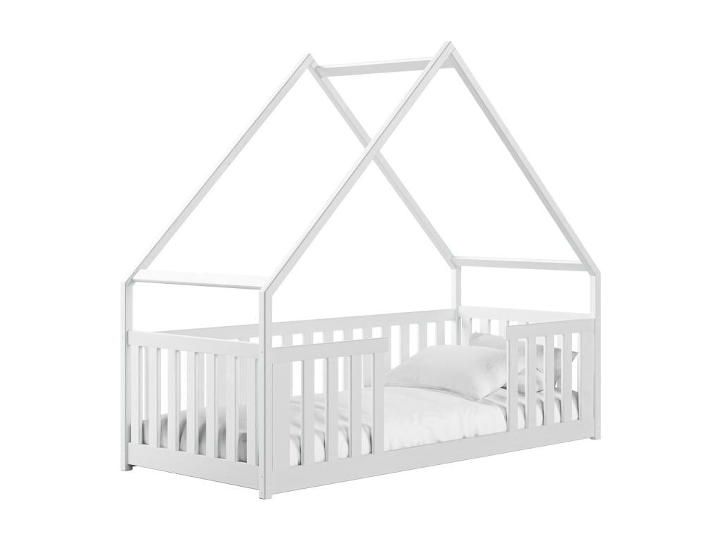 Lit Maisonpuretop 114 Unique Blanc 80x180 Bois Sommier à Maisonpuretop 86x188x174cm 06200LHPE